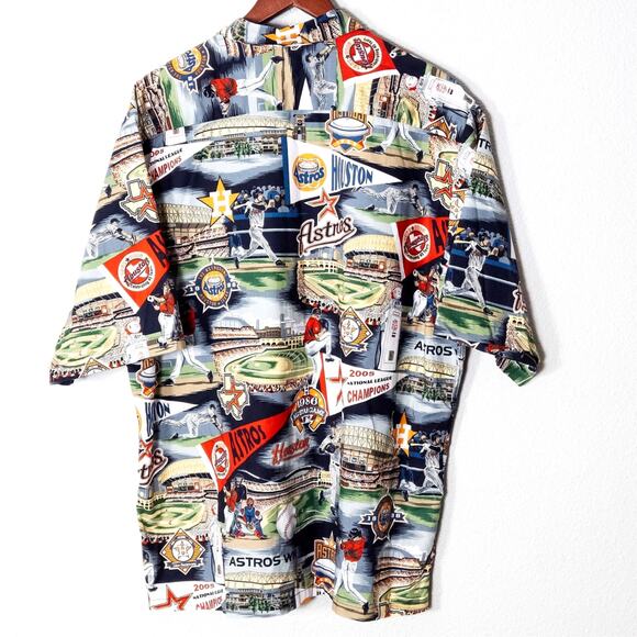 Reyn Spooner Aloha Shirt Size XL Navy Gameday Retro Scenic Collectors - Picture 2 of 6